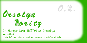 orsolya moritz business card